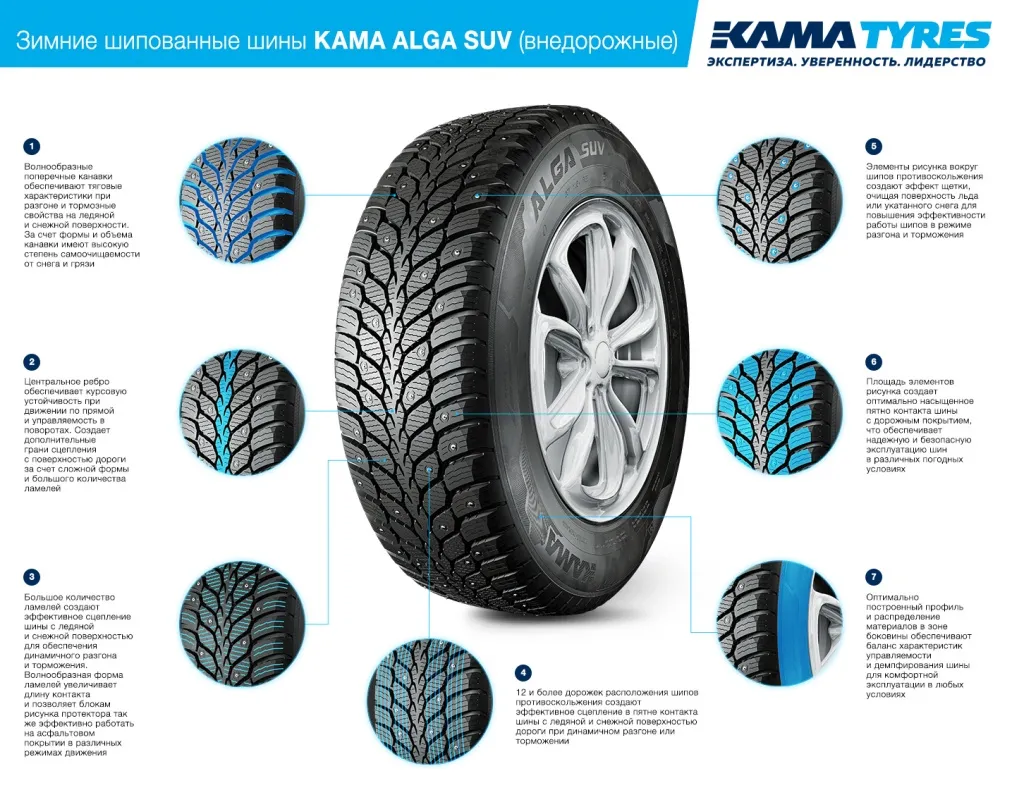 Зимние шипованные шины KAMA ALGA SUV (НК-532) 215/65 R16 в Стерлитамаке Зимние шипованные шины KAMA ALGA SUV (НК-532) 215/65 R16 в Стерлитамаке